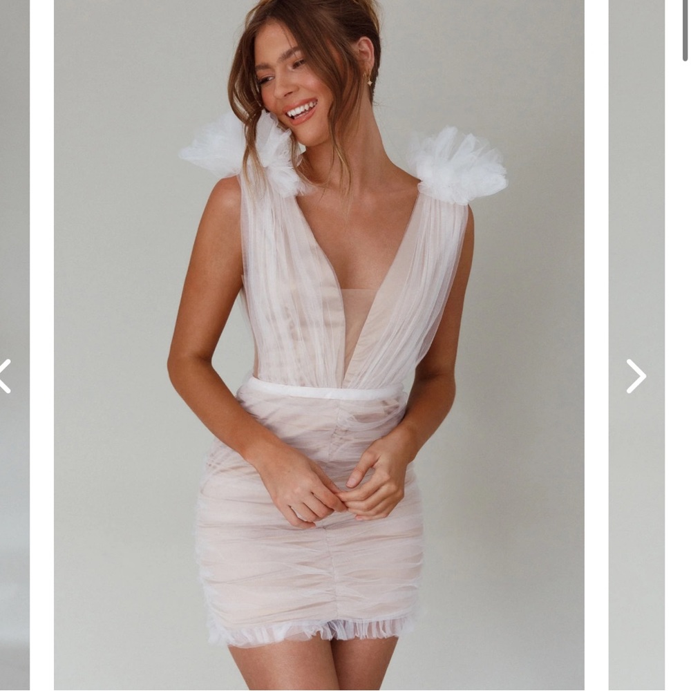 White tulle dress